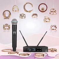 Système de microphone sans fil Axint nouvelle génération à 100 canaux, récepteur portable super cardioïde B58 QLXD-B58, matériau métallique