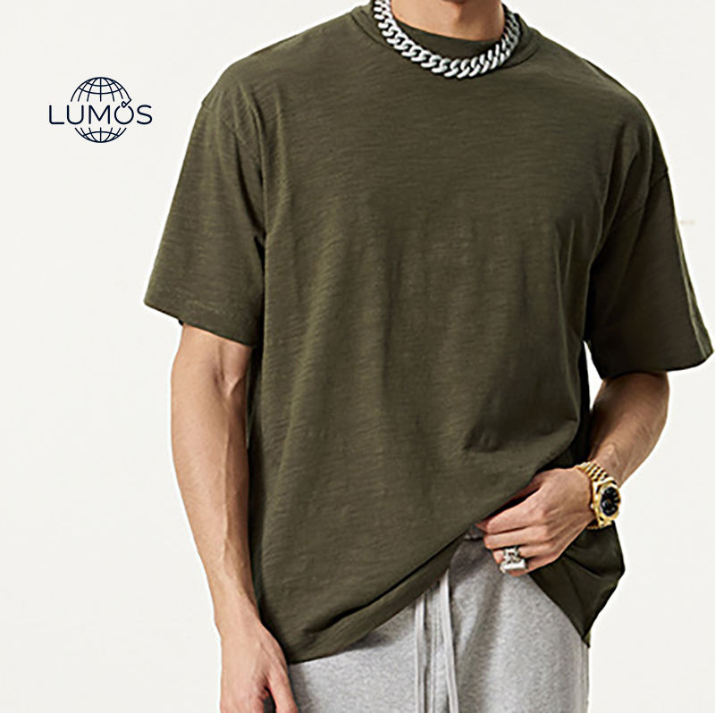 2025 verano americano ropa de calle 100% algodón cuello redondo transpirable deportes camiseta ligera de manga corta para hombres