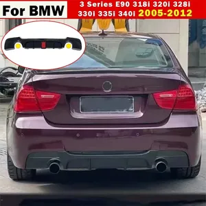 2005 To 2012 for 3 Series E90 318i 320i 328i 330i 335i 340i Rear Bumper Spoiler Lip with <b>Led</b> Light <b>Diffuser</b> Auto Accessorie - Product Image 1