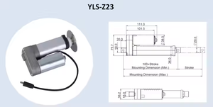 Z23 12V/24V 2000N高品質カスタマイズされた電動アクチュエータミニリニアアクチュエータ50mmストローク2000n負荷10ミリメートル/秒速度 - Product Image 6