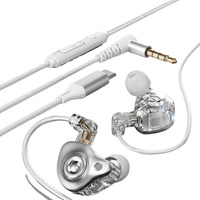Écouteurs intra-auriculaires Hifi filaires à réduction de bruit 2025, 3,5 mm, Type-C, en forme de L, basses profondes, pour le sport, avec crochet d'oreille, pour l'e-sport