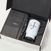 Cahier de notes, stylo et tasse de voyage A5 A6 à impression personnalisée coffret cadeau de prix d'entreprise boîte cadeau pour la fête des pères