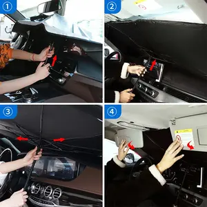 Parasol para coche nuevo 2025, paraguas giratorio con apertura en forma de V para coche, parasol con revestimiento láser, paraguas plegable - Product Image 3