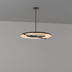 Lampe suspendue ronde moderne noire à LED E27 avec interrupteur pour salle à manger, chambre à coucher, salon, éclairage décoratif - Product Image 2