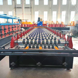 Rollo automático de hoja de techo de acero coloreado de una sola capa que forma la máquina 1200mm ancho de alimentación con componentes de núcleo de motor de engranaje - Product Image 3
