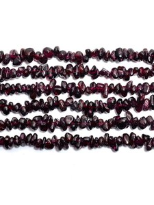 <b>Red</b> Garnet Tiny Nugget Chip <b>Beads</b> Hyderabad Uncut Gemstone 16 Inch 32 Inch Strand - Product Image 3