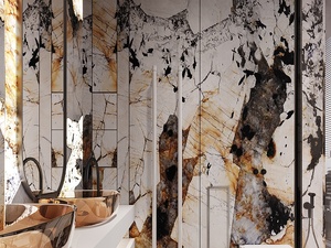 Grande dalle moderne en quartzite naturel Patagonia, translucide, polie, imperméable, de luxe, brésilienne, pour cuisine et salle de bain - Product Image 5