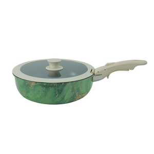 Juego de Utensilios de Cocina Profesionales de 5 Piezas, de Acero al Carbono, con Revestimiento Antiadherente de Malaquita Verde, Apilables, Aptos <span class=keywords><strong>para</strong></span> Inducción, con Certificación LFGB - Product Image 3