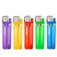 Briquet à gaz transparent écologique de qualité supérieure, accessoires de fumage classiques