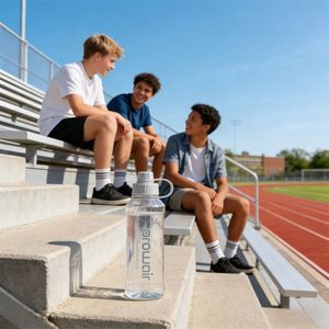 Bouteille d'eau sport en plastique PC 1L pour adolescents, anti-fuite, transparente, avec couvercle, idéale pour l'escalade et la gym - Vente en gros 2026 - Product Image 2