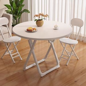 Tavolo <span class=keywords><strong>da</strong></span> Pranzo Pieghevole Estensibile di Lusso Bianco Piccolo Minimalista Moderno per Balcone Casa Appartamento Dormitorio Interni Esterni - Product Image 1