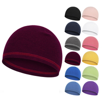 Chapeau d'hiver en polaire doux, couleur unie, doublure de casque, bonnet personnalisé pour adulte