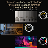 Interrupteur tactile intelligent LTECH avec écran OLED, compatible Alexa, contrôle de la luminosité pour l'automatisation des hôtels et des maisons