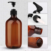 Bouteille pulvérisateur en plastique PET ambré de 500 ml pour emballage cosmétique liquide