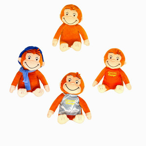 Clásico Peluche de <span class=keywords><strong>George</strong></span> el Curioso con Atuendo de Bufanda Azul y Cara Feliz para Exhibición en Guardería, Juego, Viajes y Regalos - Product Image 5