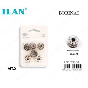 Bobine Ilan 20mm 6 Pezzi per Macchina da Cucire - Product Image 1