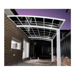 Garaje de estacionamiento de metal arqueado, refugio de <span class=keywords><strong>Cochera</strong></span> de madera tratado térmicamente, Tettoia tratado a presión para longevidad - Product Image 4