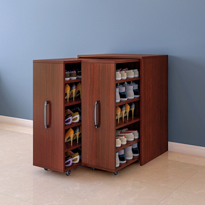 Scarpiera Invisibile Estraibile Multistrato di Grande Capacità con Ruote Antipolvere, Stile Cassetto Push-Pull per Ingresso e Vani Laterali - Product Image 5