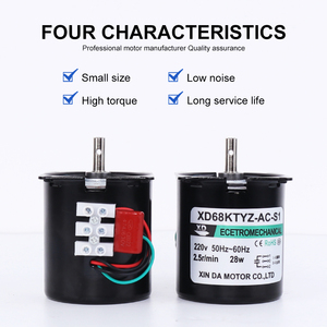 Ac 220V mô-men xoắn cao nam châm vĩnh cửu động cơ đồng bộ thiết bị quay/trống/máy trộn 50Hz tần Số động cơ điện lò - Product Image 2