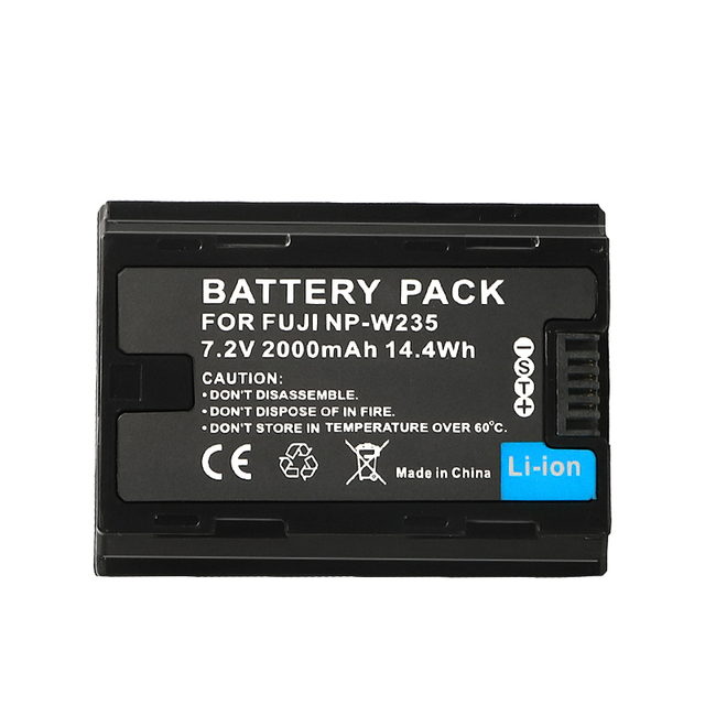 YEAH 2000 mAh NP-W235 Camera Battery Pack for Fujifilm Fuji X-H2S XH2S GFX100S GFX50R X-T4 XT4