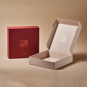 Scatola di spedizione personalizzata nastro <span class=keywords><strong>adesivo</strong></span> a strappo aperto postale scatole rigide laminatura opaca goffratura per spedizione commerciale - Product Image 1