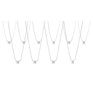 Collier en acier inoxydable avec pendentif diamant, chaîne, bijoux de mode, ensemble de 12 pièces - Product Image 2