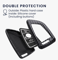 Pour BMW E92 F30 B48 330i X5 E45 I5 Edrive 40l 2025 – Coque de protection en fibre de carbone pour clé de voiture avec porte-clés