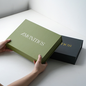 Boîte de rangement cadeau magnétique en papier rigide fantaisie avec ruban, logo personnalisé en gros, épuisé - Product Image 3