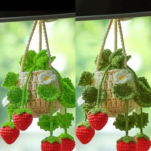 Custom Handmade Modern Design Green Radish Vertical Crochet Orchid Flower Hanging Ornament Yarn Woven Plant Pot Home <b>Decoration</b> - Product Image 5