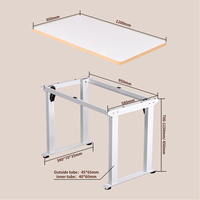Bureau debout intelligent de luxe, réglable en hauteur, à double moteur, moderne, multifonctionnel, avec 4 pieds en fer