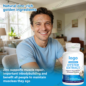 Integratore Maschile WELLBODY, Capsule di Estratto di Ostrica, Supplemento di Zinco 500mg, Capsule di Ostrica - Product Image 4
