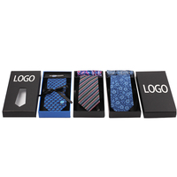 Coffret cadeau d'ensembles de cravates pour hommes bon marché et au design de mode économique Boîte d'emballage de cadeau de cravate avec logo personnalisé pour hommes d'affaires