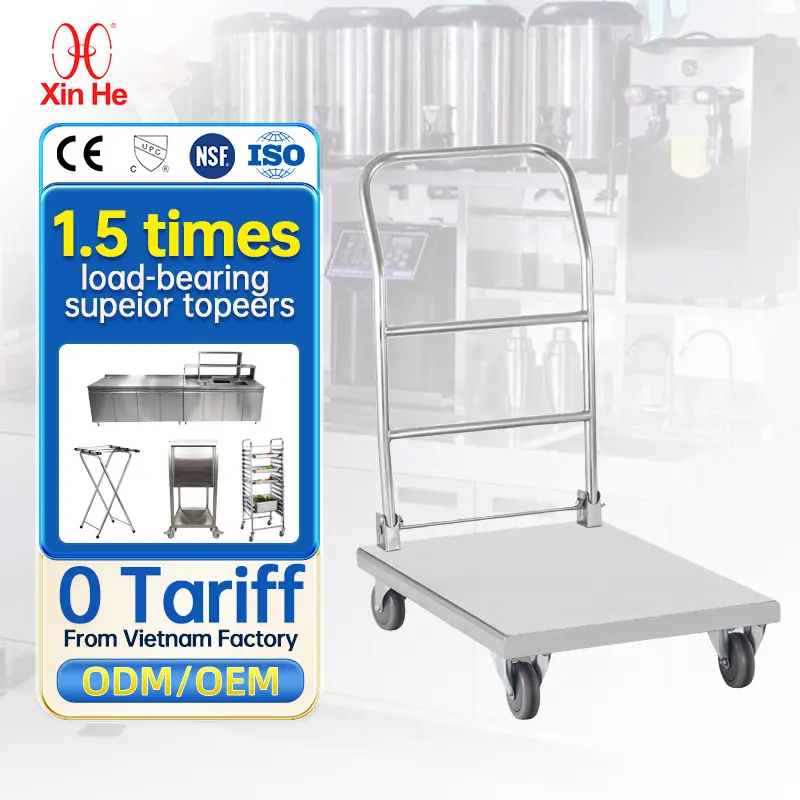 Multifunktionale 4-Räder Sus 201 faltbar max 150Kg Transport Handpulli-Plattform Ladel Trolley