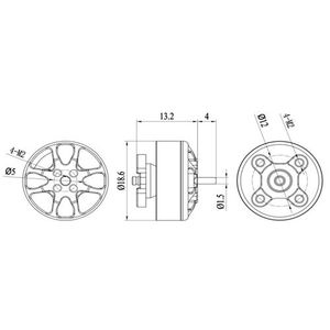 Arthur A1404 4300KV <span class=keywords><strong>2</strong></span>-4S Motor cinematográfico sin escobillas para RC FPV Racing <span class=keywords><strong>Freestyle</strong></span> 3 pulgadas Cinewhoop Duct Drones - Product Image 4