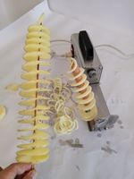 Coupe-frites électrique en spirale de haute qualité 220V avec composants à engrenages pour usage domestique et agricole, frites bouclées et transformation alimentaire