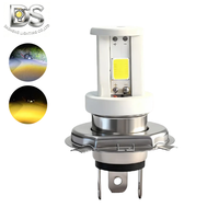 Nouveau design, phare LED H4 pour moto, double couleur, COB, faisceau haut et bas, étanche, mini phare avant pour moto