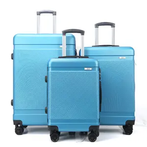 New Design 3PCS Spinner Wheel Suitcase Set 4 Wheels Built-In Caster TSA Lock Polyester wholesale luggage sets for Trips