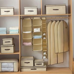 Eco-friendly Storage Box Competitive Price <b>Nursery</b> Organizer 30x30x80cm Shelves Closet Hanging Underwear Organizer - Product Image 5