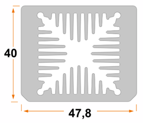 40x40 50x50 30x30 làm mát bằng không khí công suất cao MOS Ống chống UAV mô-đun hồ sơ ép đùn nhôm tản nhiệt với Quạt hướng trục tản nhiệt - Product Image 6