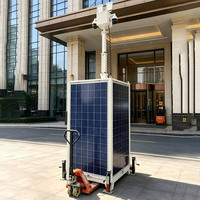 Système d'éclairage solaire à montage rapide avec caméra LED pour armoire, tours solaires portables de vidéosurveillance pour l'éclairage et la surveillance dans le désert