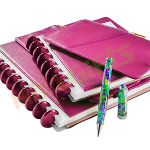 Cubierta Personalizada para Agenda <span class=keywords><strong>con</strong></span> Logotipo en Relieve, Diseño de Cuero Lichi Pebble, Tamaño Carta, <span class=keywords><strong>con</strong></span> Bolsillo - Product Image 4