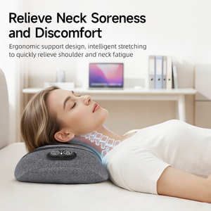 Masajeador Lumbar de Alta Calidad para Fisioterapia, con Calor y Vibración, Relajación <span class=keywords><strong>Muscular</strong></span> Profunda, Almohada de Tracción Cervical para la Circulación Sanguínea - Product Image 5