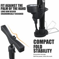 Pompe à air portable haute pression BAIMEI pour pneus de vélo et de moto, gonfleur multifonction avec manomètre, design léger