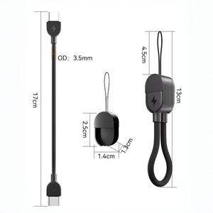 Câble de charge rapide PD60W <span class=keywords><strong>Type</strong></span> C 16 cm court, portable, avec porte-clés, câble de données <span class=keywords><strong>Type</strong></span> C vers USB C pour iPhone 17 16 Huawei Samsung - Product Image 5