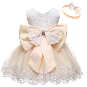 Summer Party Kids Ball Gown Baby Girl's Dresses Wedding Birthday Baptism Formal wear for 0-6 Years children