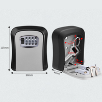 Boîte à clés murale extérieure XBT en alliage d'aluminium avec serrure à code électronique, coffre-fort pour clés de voiture, rangement sécurisé pour la maison, résistant aux intempéries