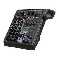 TDS série 4/6/8CH petite console de mixage USB avec effets BT/99 DSP/1 entrée AUX/2 voies stéréo/7 EQ marque/enregistrement/MP3