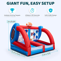 Cible de tir de rugby gonflable commerciale 12,7x10,7x10FT pour adultes et enfants, équipement de lancer de rugby gonflable pour jeux sportifs en extérieur