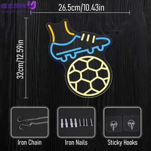 Enseigne néon LED personnalisable pour le football – Haute luminosité RGB multicolore avec télécommande pour une ambiance lumineuse professionnelle ou domestique - Product Image 2