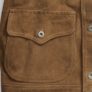 NAFA personalizza <span class=keywords><strong>giacca</strong></span> <span class=keywords><strong>camicia</strong></span> da uomo classica <span class=keywords><strong>marrone</strong></span> in vera pelle scamosciata con basso MOQ - Product Image 4